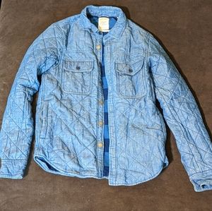 Scotch & Soda quilted indigo men's shirt jacket